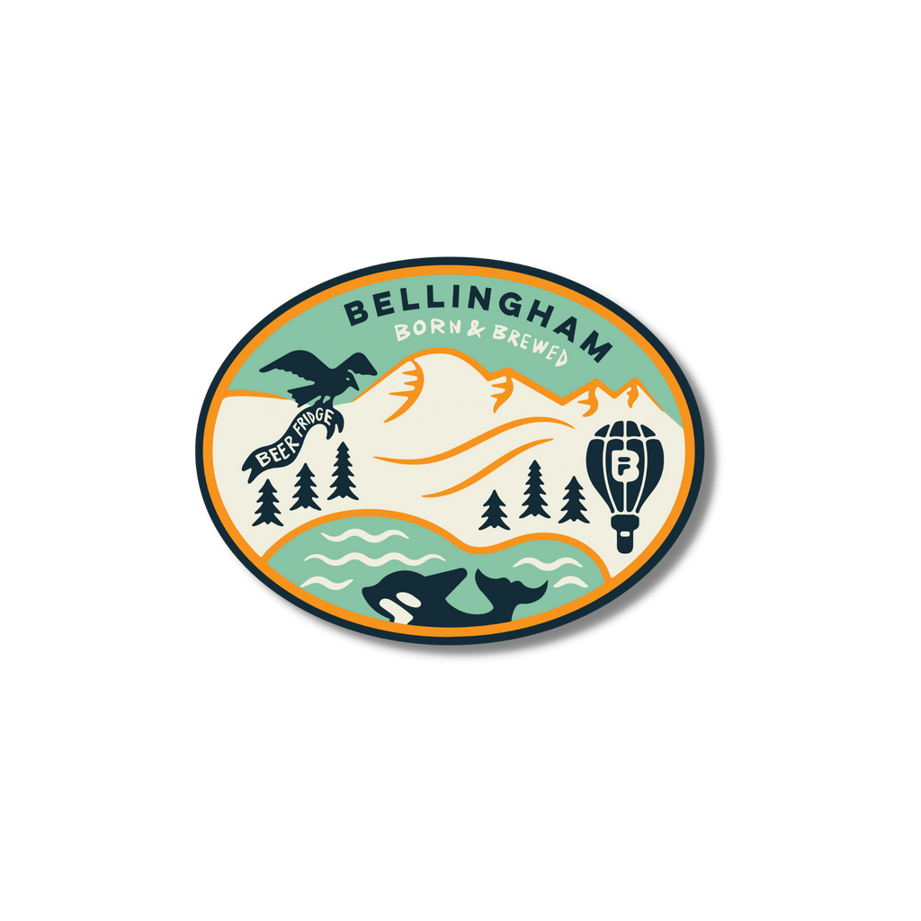 Special Edition Bellingham Born & Brewed Sticker or Magnet